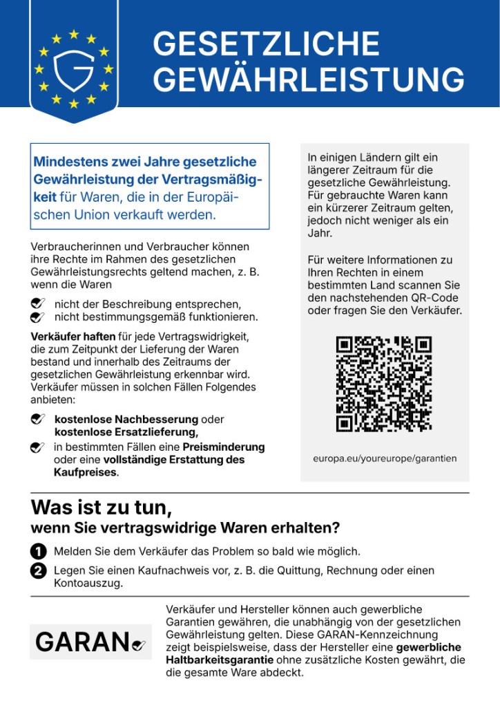 Gewährleistungslabel